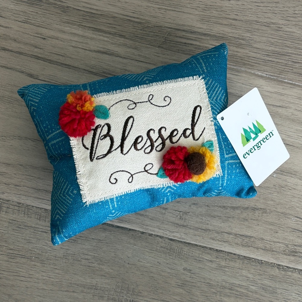 NWT Mini “Blessed” Pillow